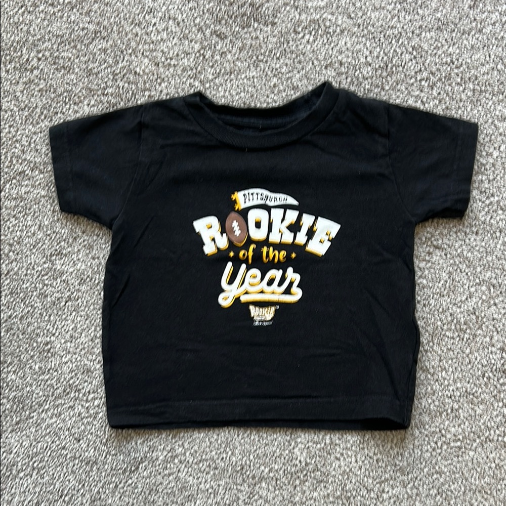 Pittsburgh Football Rookie of the Year Kids Black T-Shirt 2T